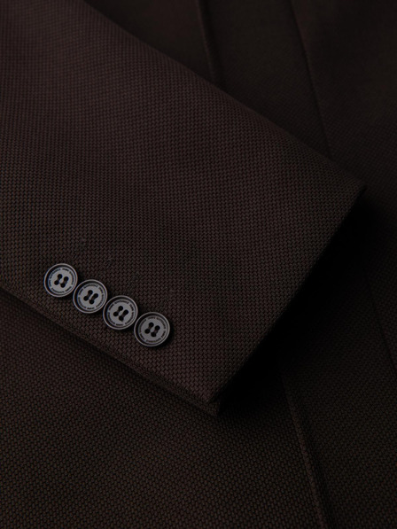 Ombre Clothing Herren strukturierter Mantel mit hohem Stehkragen - dunkelbraun V5 OM-COWC-0136 Ombre Clothing