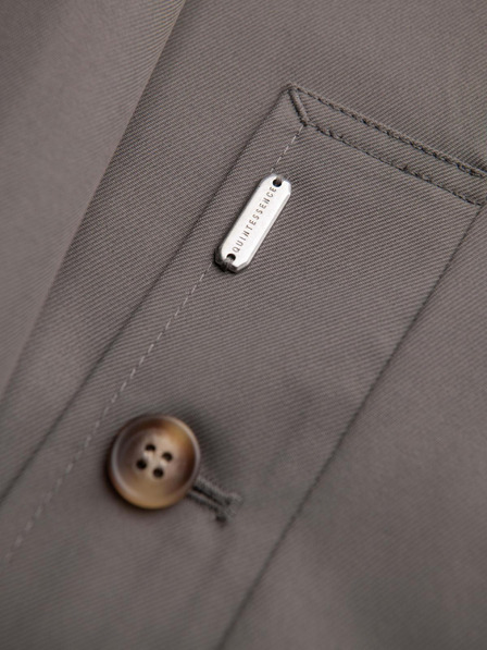 Ombre Clothing Herren-Minimalistische Jacke mit abnehmbarer Weste - Asche V6 OM-COLC-0139 Ombre Clothing