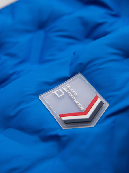 Ombre Clothing Herrensteppjacke mit abnehmbarer Kapuze - Blau und Rot V1 OM-JALP-0206 Ombre Clothing