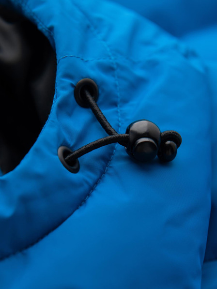 Ombre Clothing Herrensteppjacke mit Thermofutter und Raglanärmeln - blau V2 OM-JAHP-0302 Ombre Clothing