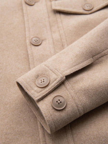 Ombre Clothing Herrenhemdenjacke - beige V1 OM-JANP-0291 Ombre Clothing