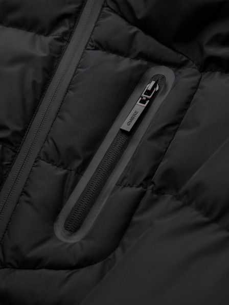 Ombre Clothing Herrensteppjacke mit Thermofutter und Raglanärmeln - schwarz V4 OM-JAHP-0302 Ombre Clothing