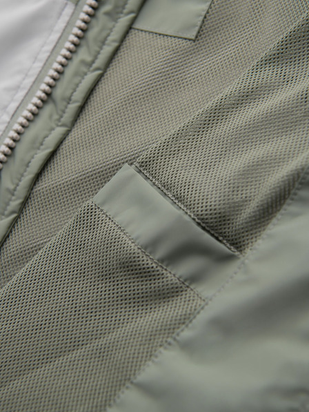 Ombre Clothing Herren-Kontrastwindbreaker mit Kapuze - olivgrau V3 OM-JANP-0228 Ombre Clothing