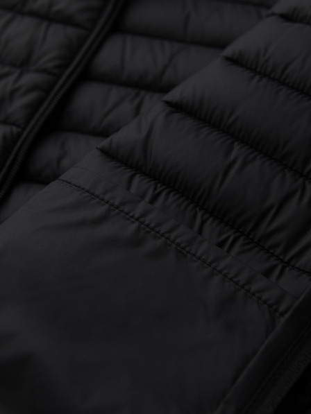 Ombre Clothing Klassische Herrensteppjacke mit Tasche - schwarz V1 OM-JALP-0295 Ombre Clothing