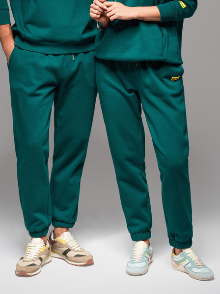 Ombre Clothing Klassische Unisex-Trainingshose mit gerippten Manschetten - dunkelgrün V17 OU-PSBC-0100 Ombre Clothing