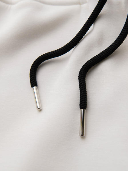 Ombre Clothing Herren-Trainingshose mit gerippten Beinen und Gummidruck - weiß V2 OM-PASK-0223 Ombre Clothing