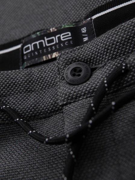 Ombre Clothing Herren-Strickhose mit elastischem Bund - dunkelgrau V2 OM-PACP-0116 Ombre Clothing