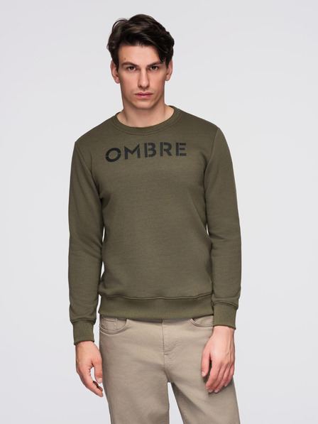 Ombre Clothing Klassisches Herren-Sweatshirt mit Schriftzügen - dunkelgrau V2 B1711 Ombre Clothing