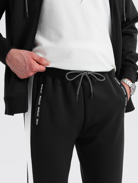 Ombre Clothing Herren-Trainingsanzug im Old-School-Stil Sweatshirt mit Kapuze + Jogger-Hose - schwarz V1 Z118 Ombre Clothing