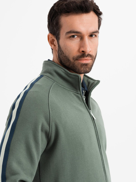 Ombre Clothing Herren-Trainingsanzug Sweatshirt + Jogger-Hose - olivgrün V2 Z114 Ombre Clothing