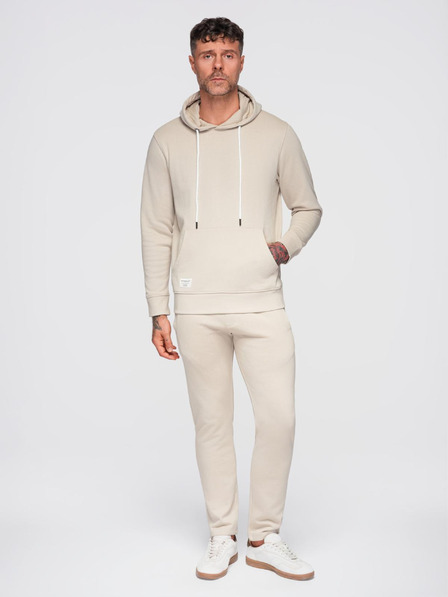 Ombre Clothing Herren-Trainingsanzug Sweatshirt + Regular-Fit-Hose - beige V1 Z120 Ombre Clothing