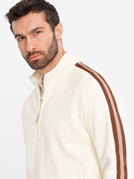 Ombre Clothing Herren-Trainingsanzug Sweatshirt + Jogger-Hose - creme V3 Z114 Ombre Clothing