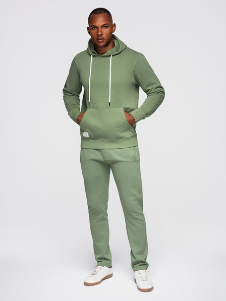 Ombre Clothing Herren-Trainingsanzug Sweatshirt + Hose Regular Fit - hellgrün V3 Z120 Ombre Clothing