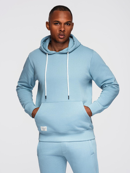 Ombre Clothing Herren Trainingsanzug Hoodie + Hose Regular Fit - Hellblau V7 Z120 Ombre Clothing