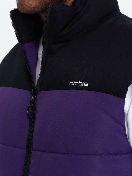 Ombre Clothing HERREN-GESTEPPTES ÄRMELLOSES T-SHIRT V63 - VIOLETT Ombre Clothing