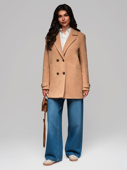 Edoti Modischer Damenmantels CLR041 - braun EDOTI