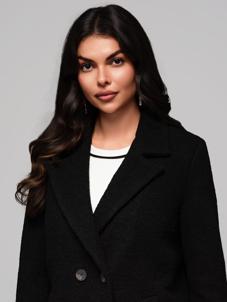 Edoti Modischer Damenmantels CLR041 - schwarz EDOTI