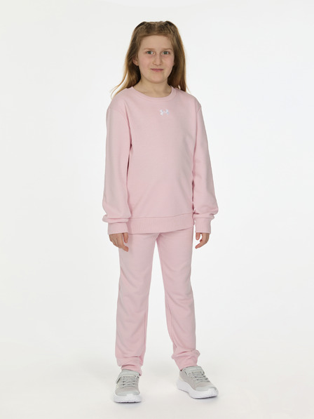 Under Armour Mädchen-Set Under Armour UA RIVAL CREWNECK SET-PNK