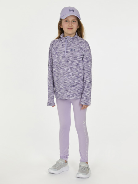 Under Armour Mädchen-Set Under Armour UA 1/4 ZIP LEGGING SET-PPL