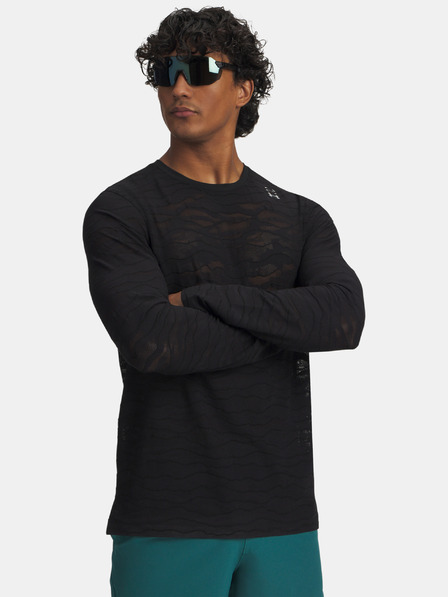 Under Armour Herren-T-Shirt Under Armour UA Halo Jacquard LS-BLK