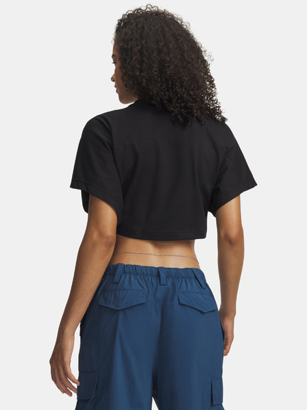 Under Armour Damen-T-Shirt Under Armour Cropped Script SS Tee-BLK