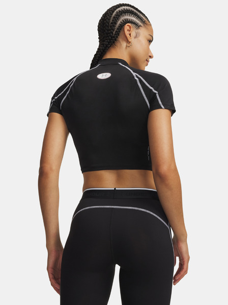 Under Armour Damen-T-Shirt Under Armour HeatGear Elite Crop Mck SS-BLK