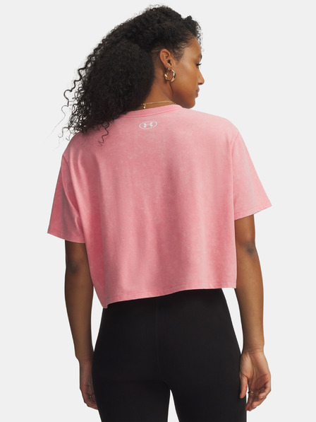 Under Armour Damen-T-Shirt Under Armour UA Rival Boxy Tee Wash-PNK