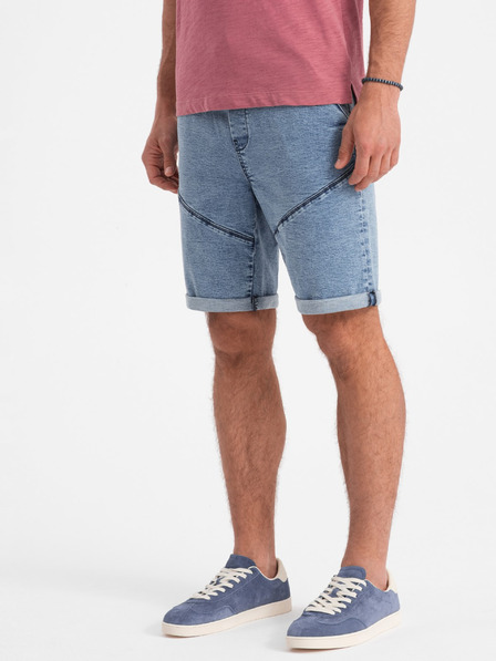 Ombre Clothing Hellblaue Denim-Shorts für Herren Ombre Clothing W361