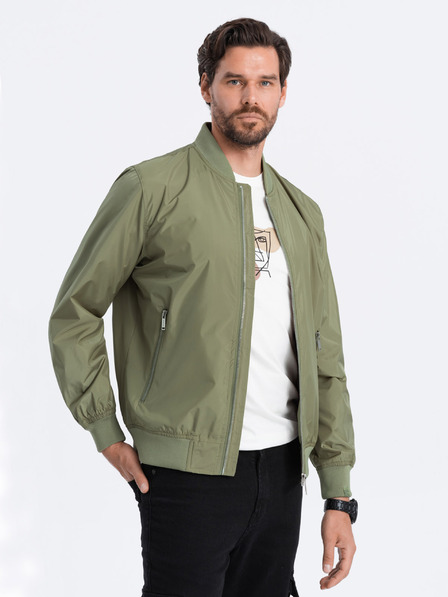 Ombre Clothing Khaki Herren-Leichtgewicht-Jacke C439