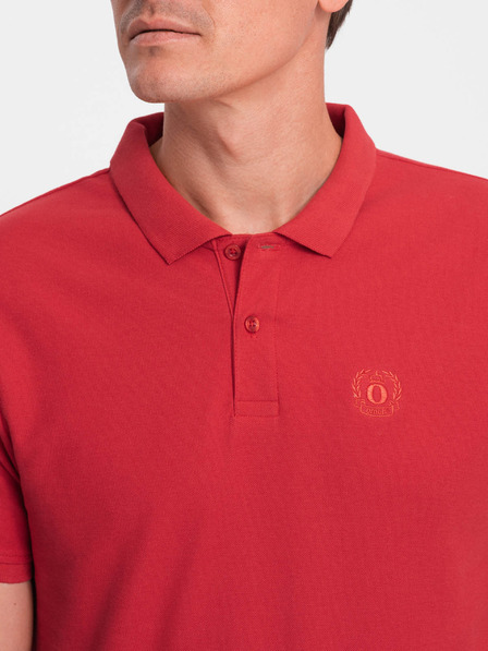 Ombre Clothing Rotes Herren Basic-Poloshirt Ombre Clothing