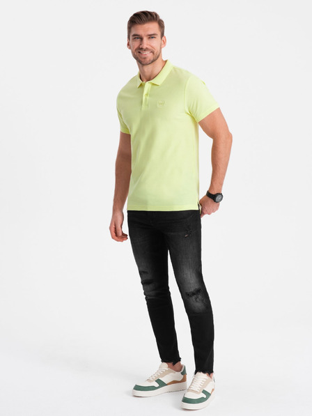 Ombre Clothing Hellgrün Herren Basic Polo Shirt Ombre Kleidung