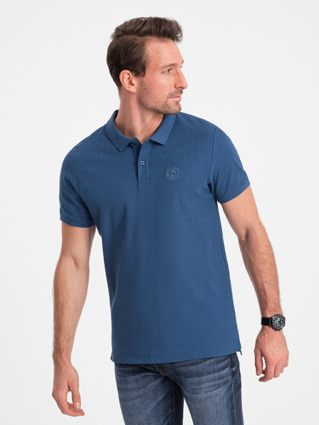 Ombre Clothing Dunkelblaues Herren-Poloshirt Ombre Clothing