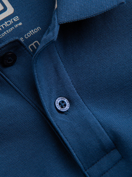 Ombre Clothing Dunkelblaues Herren-Poloshirt Ombre Clothing