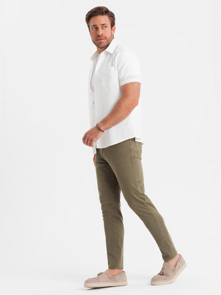 Ombre Clothing Khaki Herren Chino Hose Ombre Clothing