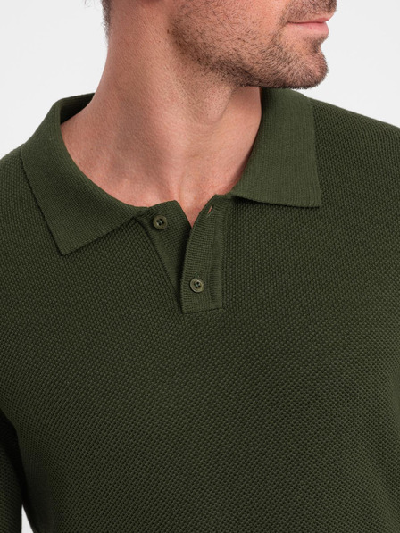 Ombre Clothing Grünes Herren-Poloshirt Ombre Clothing