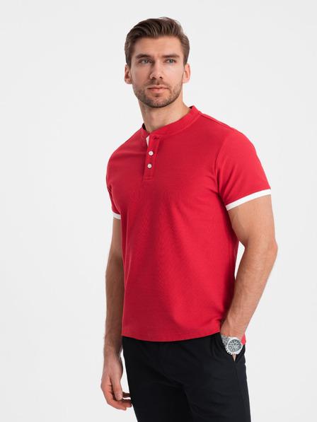 Ombre Clothing Rotes Herren-Poloshirt Ombre Clothing