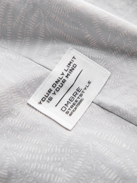 Ombre Clothing Hellgraues gemustertes Herren-T-Shirt Ombre Clothing