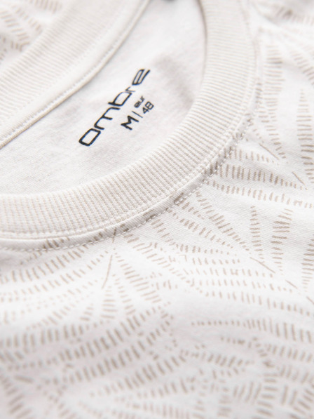 Ombre Clothing Cremefarbenes gemustertes Herrenhemd Ombre Kleidung