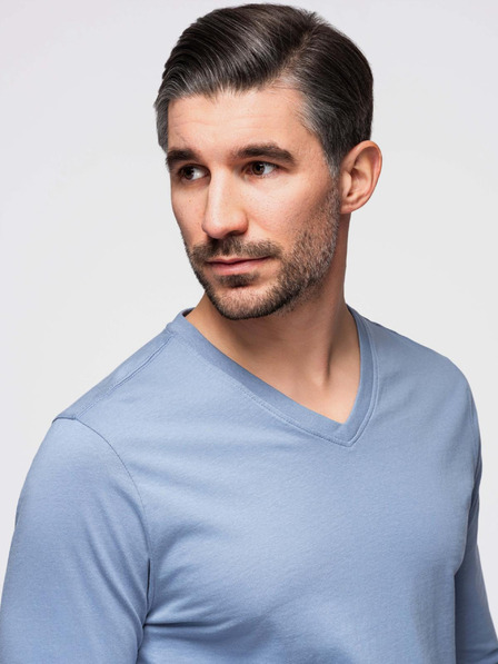 Ombre Clothing Hellblaues Herren-T-Shirt Ombre Clothing