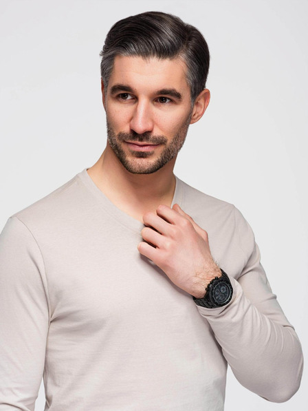 Ombre Clothing Beigefarbenes Herren-T-Shirt Ombre Clothing