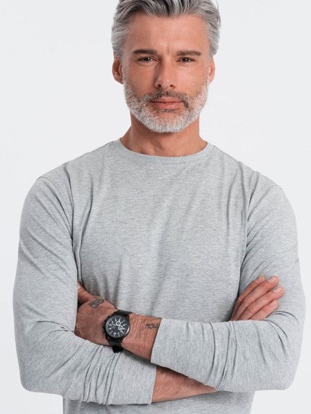 Ombre Clothing Graues Herren-Basic-T-Shirt Ombre Clothing