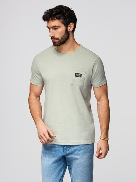 Ombre Clothing Herren Freizeit T-Shirt mit Tasche Ombre Clothing Grün