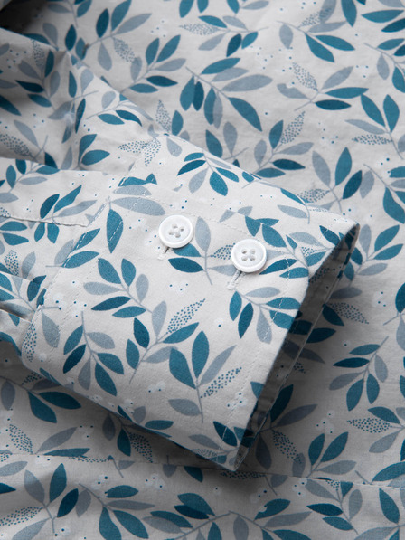 Ombre Clothing Grau gemustertes Herrenhemd Ombre Clothing