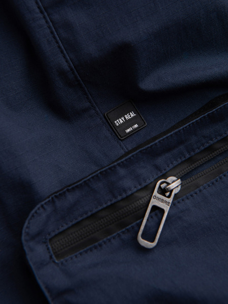 Ombre Clothing Dunkelblaue Herren-Cargo-Jogging-Hose Ombre Clothing