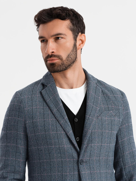 Ombre Clothing Grauer Herren-Jacquard-Blazer Ombre-Kleidung