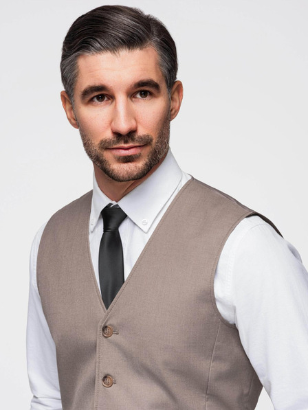 Ombre Clothing Beige Herren-Anzugsweste Ombre Clothing