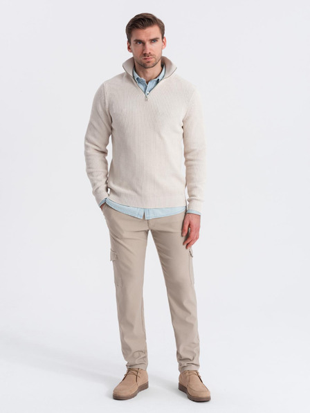 Ombre Clothing Beige Herren-Cargohosen Ombre Kleidung