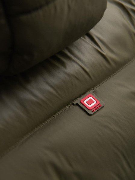 Ombre Clothing Dunkelgrüne Herren Steppwinterjacke Ombre Clothing