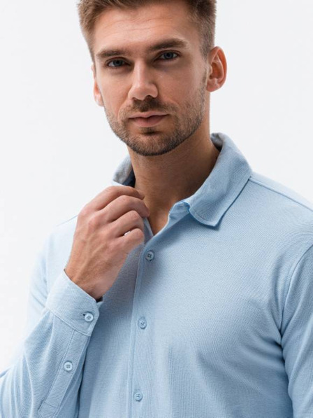 Ombre Clothing Hellblaues Herrenhemd K540