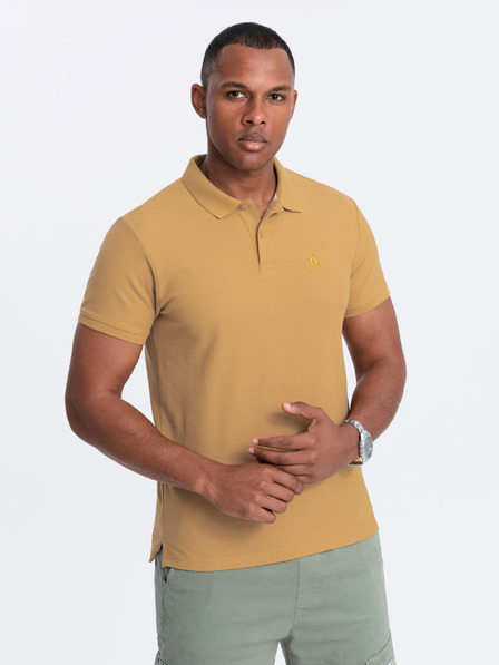 Ombre Clothing Senffarbenes Herren-Poloshirt Ombre Clothing